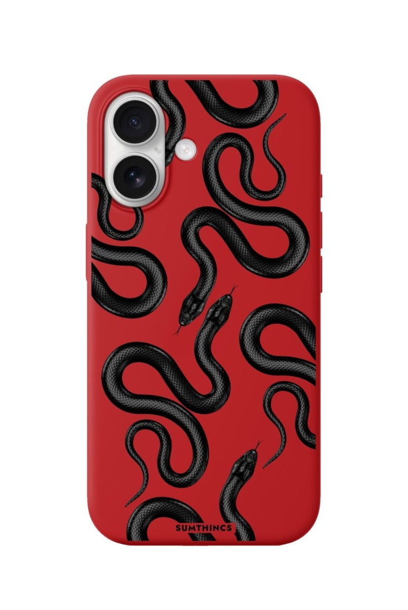 iPhone Snakes Premium Telefon Kılıfı Kırmızı - Sumthincs