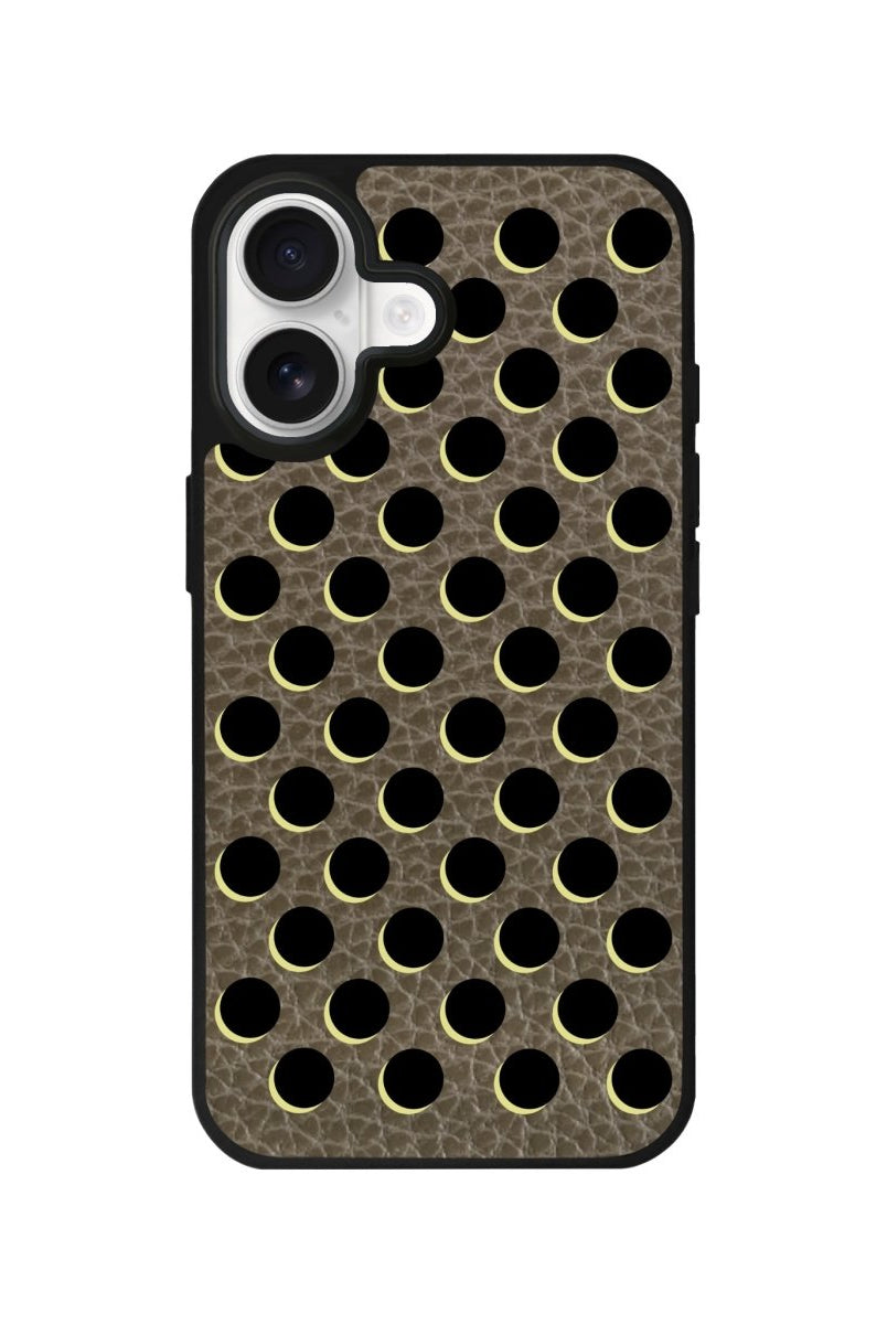 iPhone Solar Eclipse Leather Deri Telefon Kılıfı Haki - Sumthincs