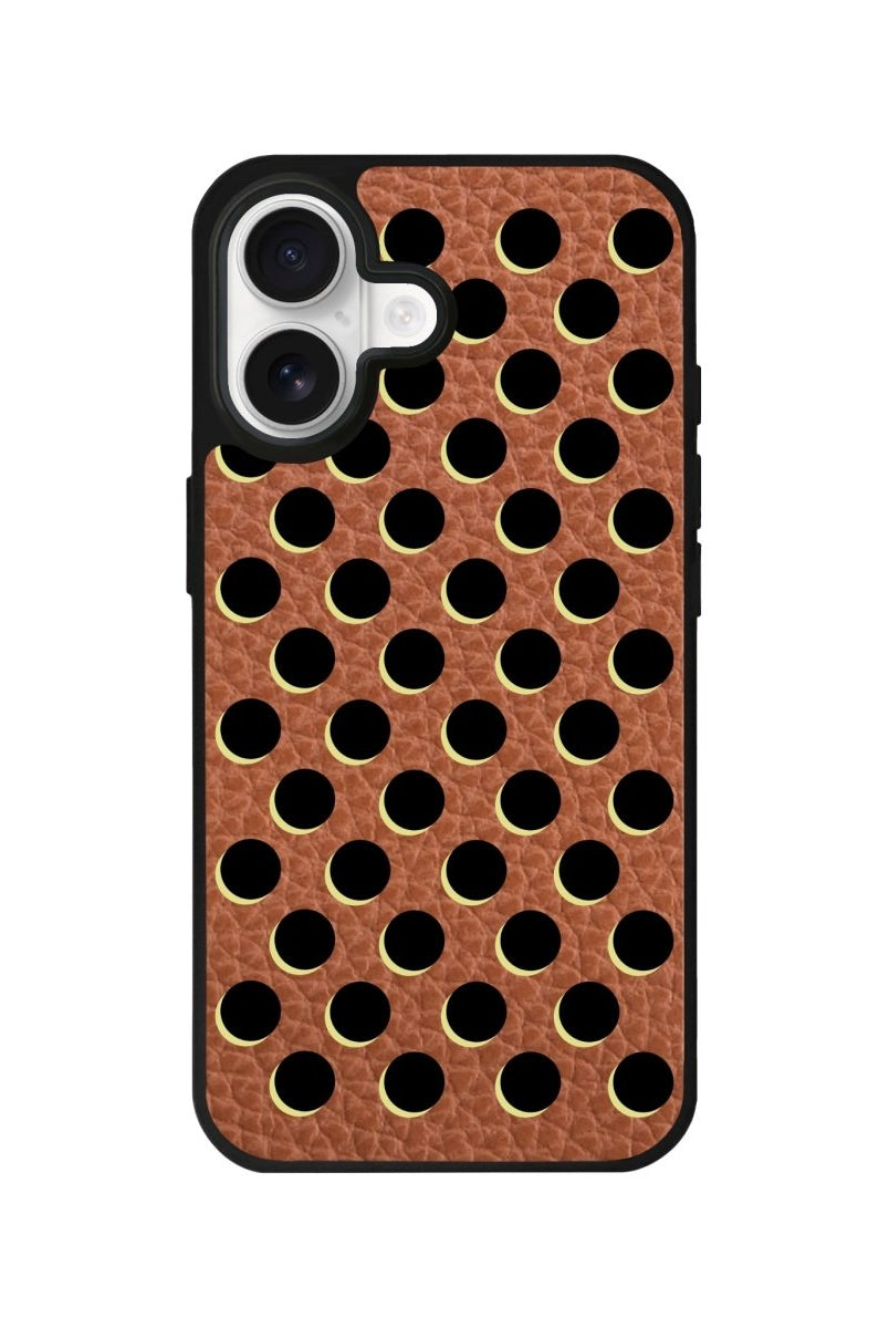 iPhone Solar Eclipse Leather Deri Telefon Kılıfı Kahverengi - Sumthincs