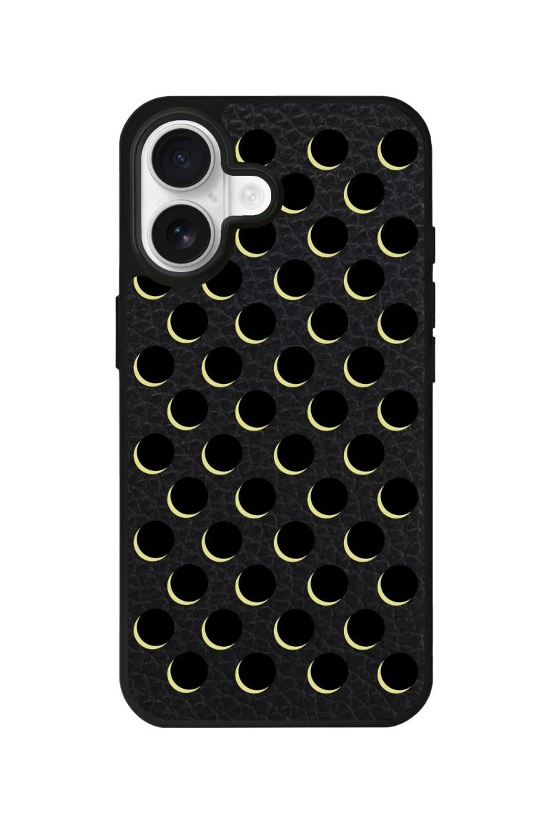 iPhone Solar Eclipse Leather Deri Telefon Kılıfı Siyah - Sumthincs