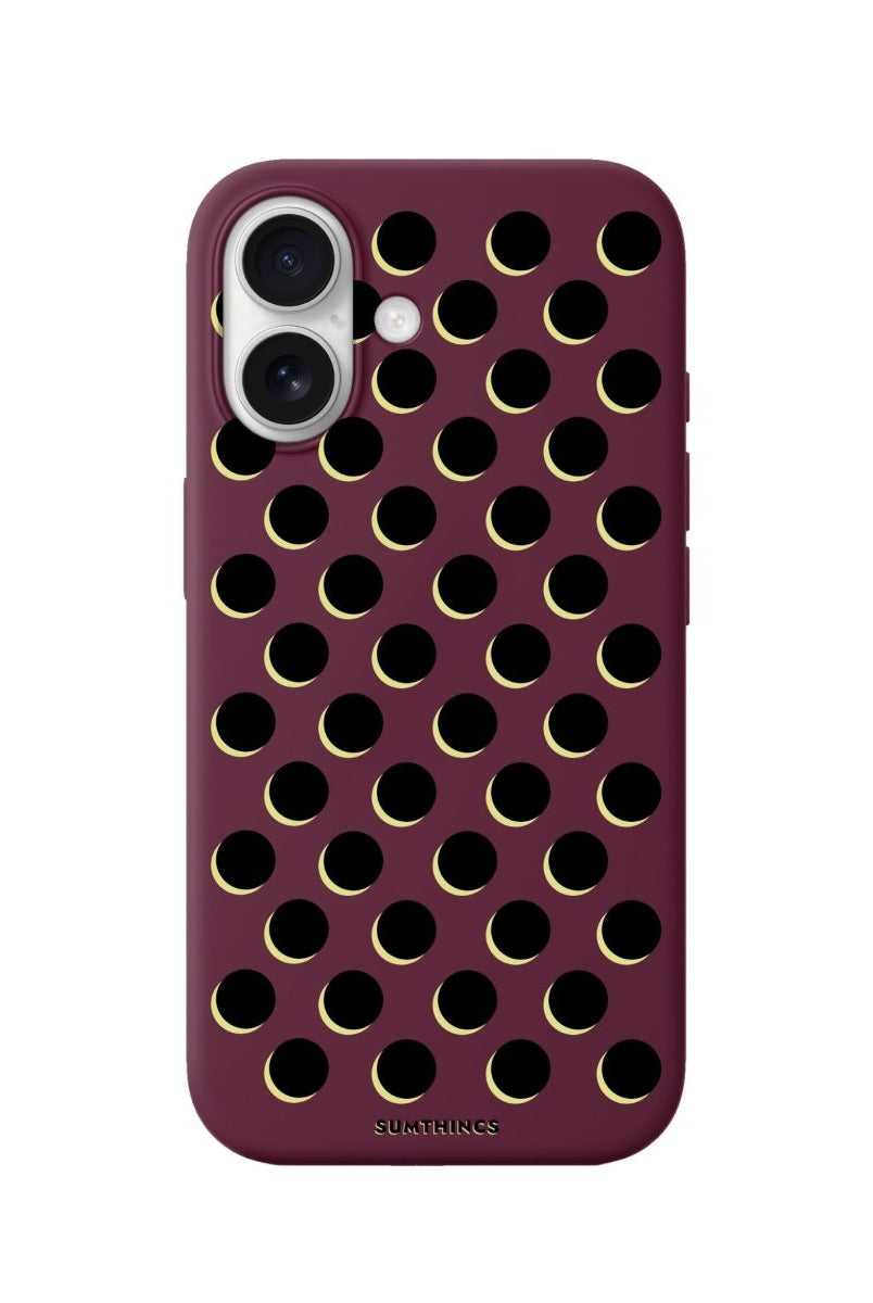 iPhone Solar Eclipse Premium Telefon Kılıfı Bordo - Sumthincs