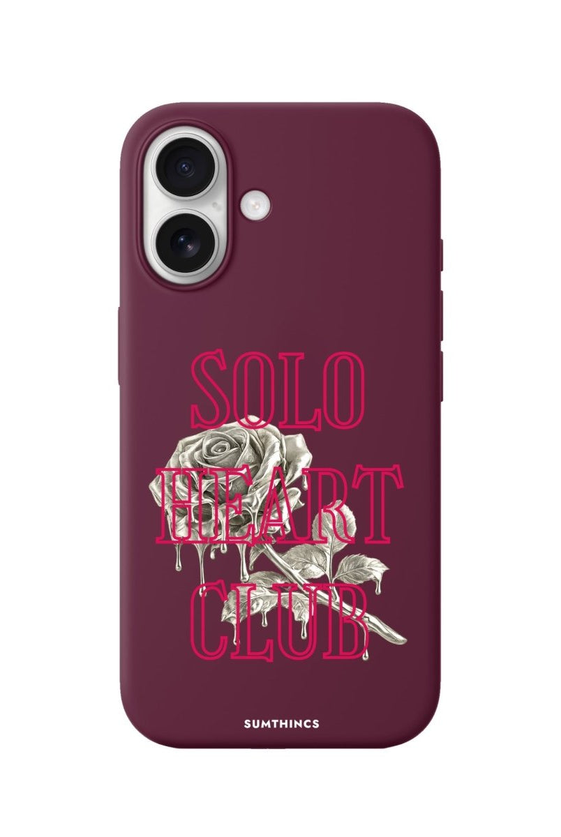 iPhone Solo Heart Club Premium Telefon Kılıfı Bordo - Sumthincs