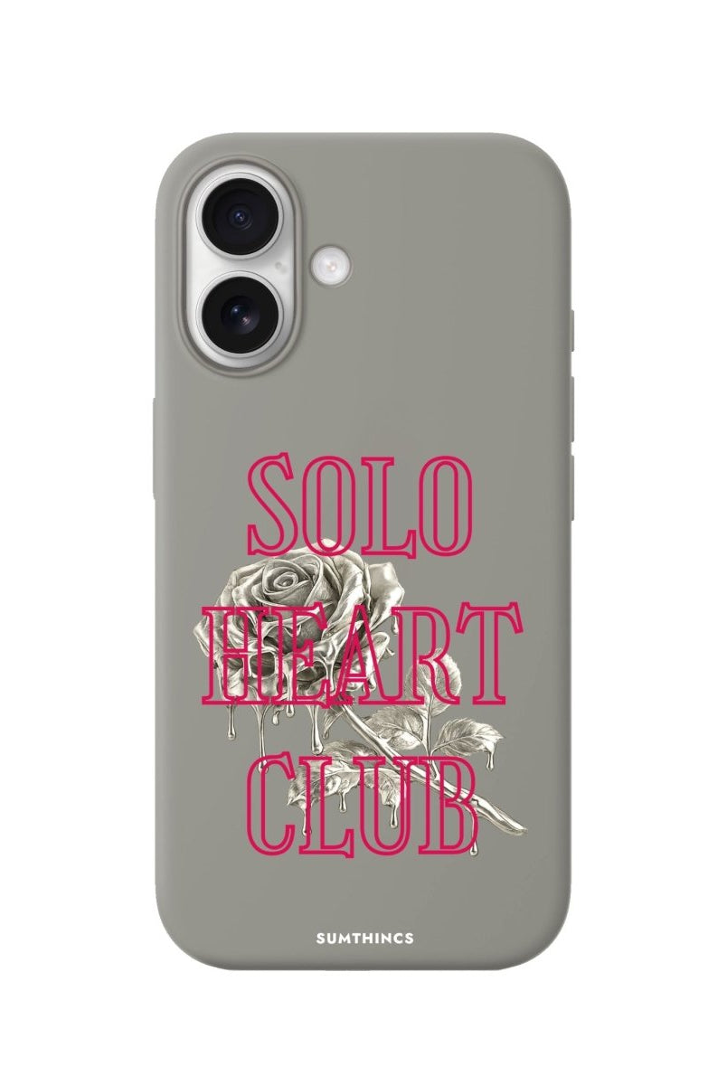 iPhone Solo Heart Club Premium Telefon Kılıfı Gri - Sumthincs