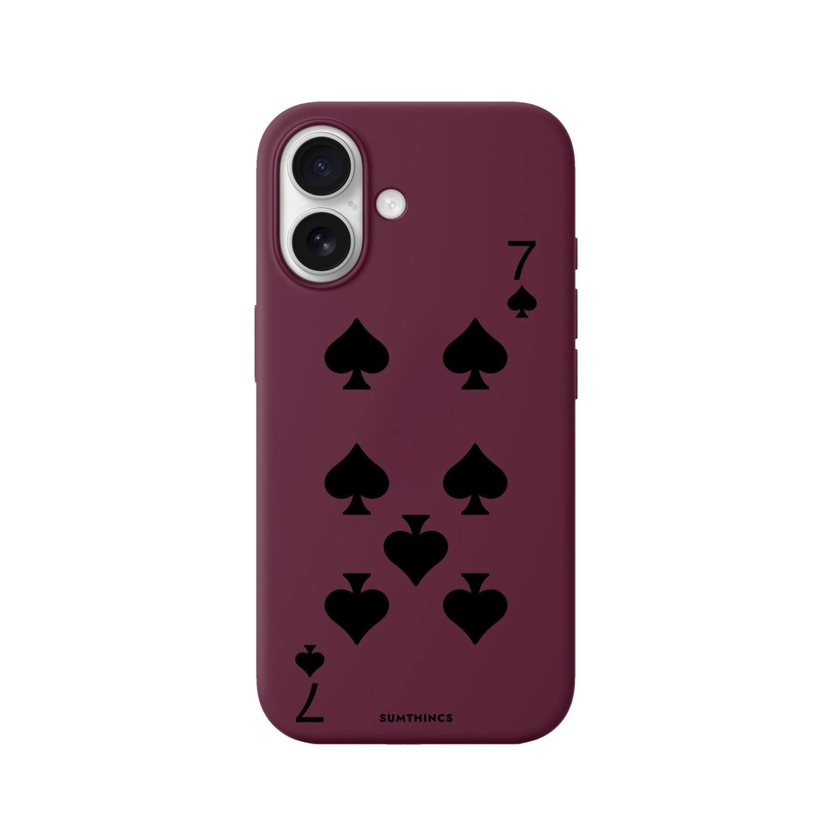 iPhone Spade7 Premium Telefon Kılıfı Bordo - Sumthincs