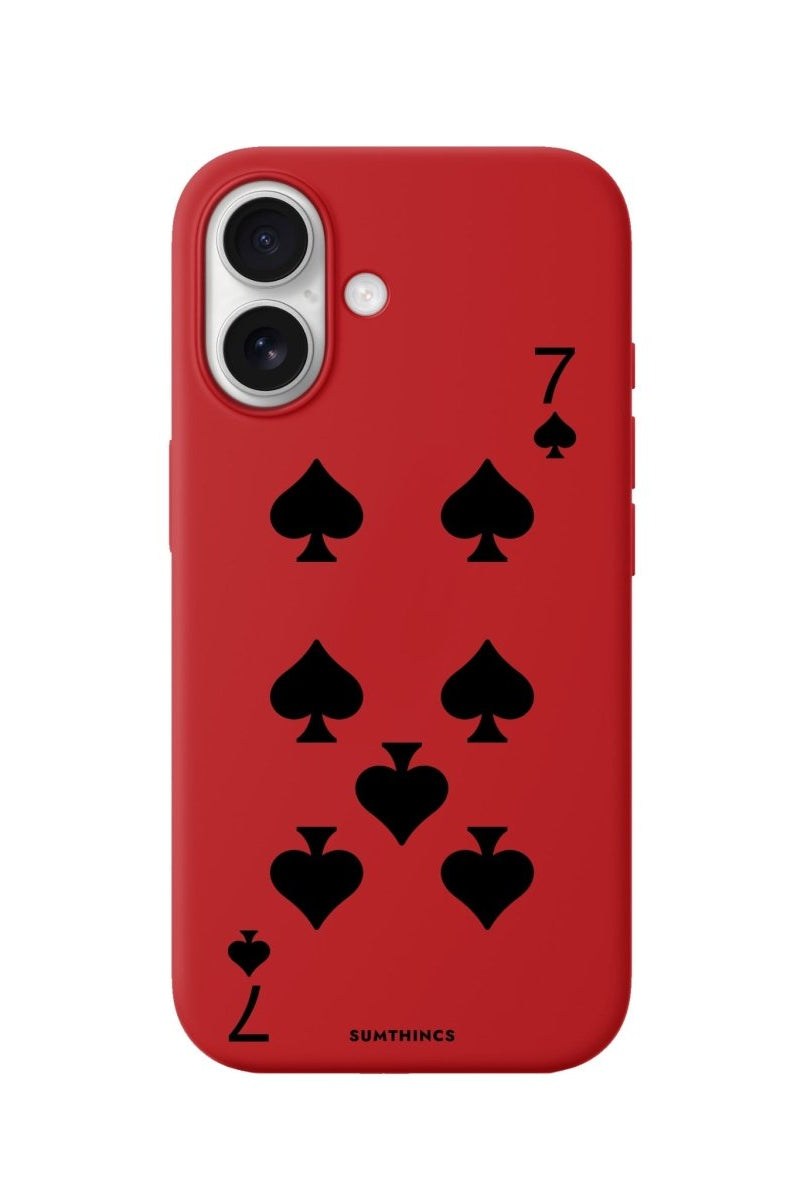 iPhone Spade7 Premium Telefon Kılıfı Kırmızı - Sumthincs
