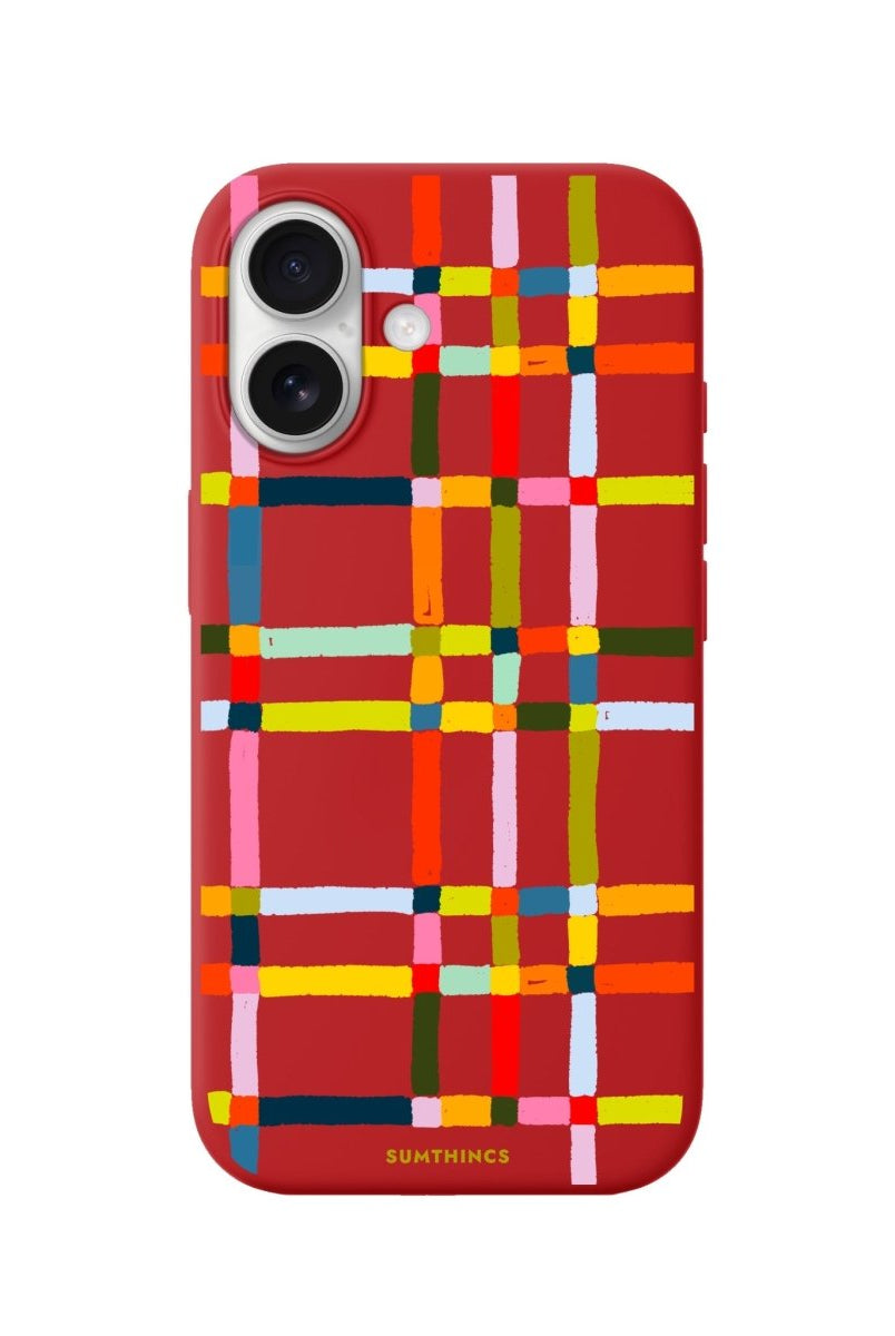 iPhone Sunny Stripes Premium Telefon Kılıfı Kırmızı - Sumthincs