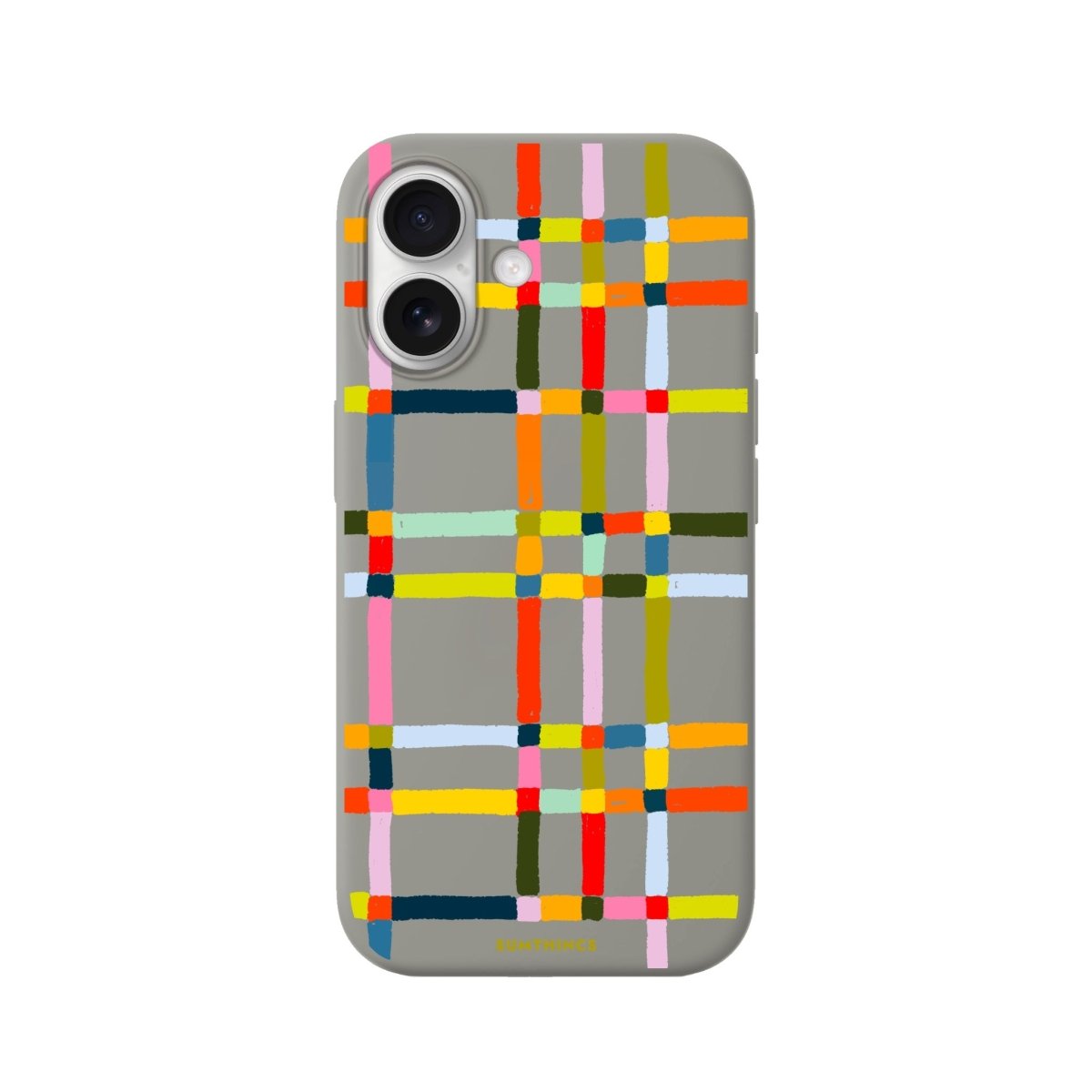 iPhone Sunny Stripes Premium Telefon Kılıfı Gri - Sumthincs