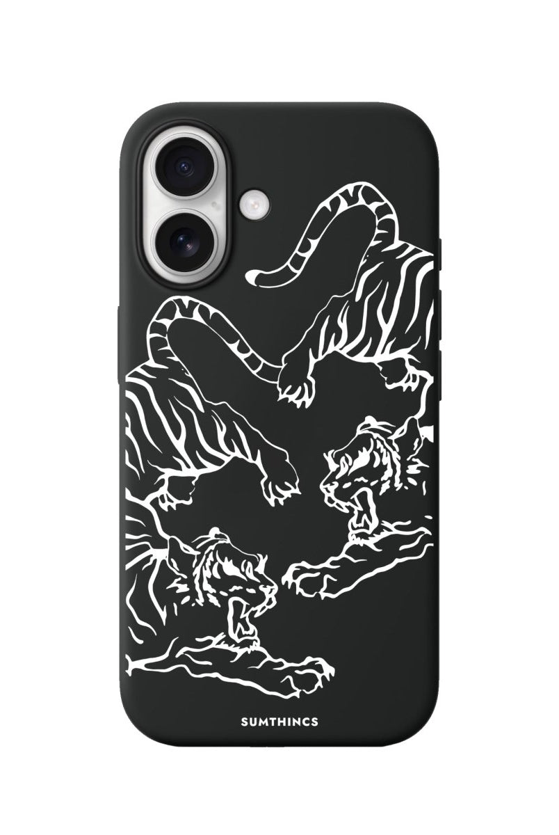 iPhone Tigers Premium Telefon Kılıfı Siyah - Sumthincs