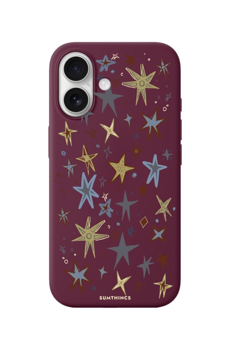 iPhone Twinkle Premium Telefon Kılıfı Bordo - Sumthincs