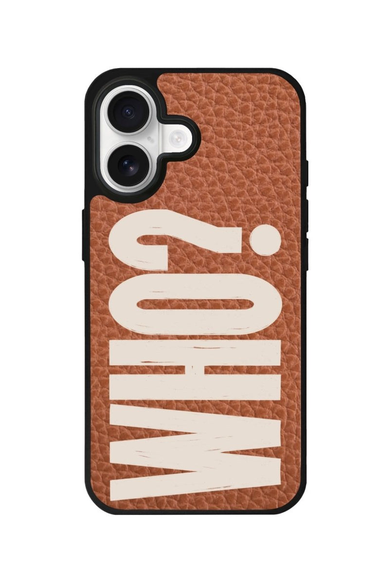 iPhone Who? Leather Deri Telefon Kılıfı Kahverengi - Sumthincs