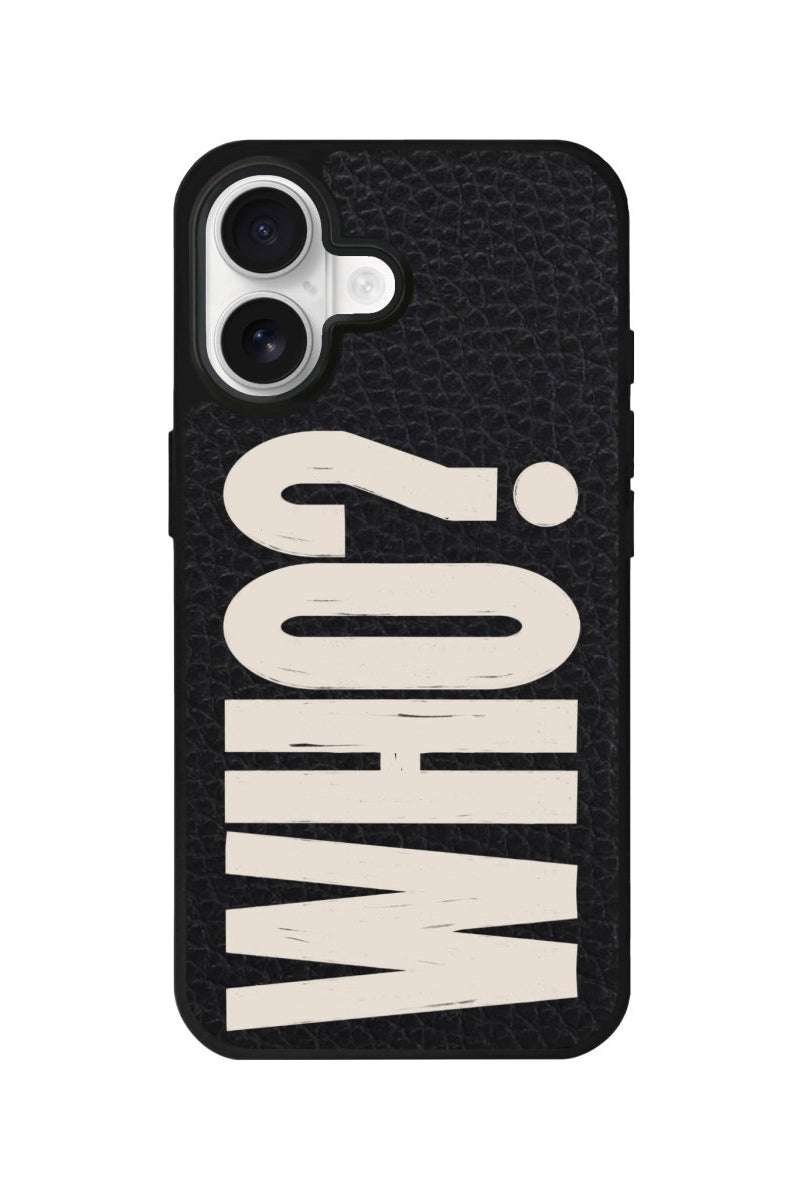 iPhone Who? Leather Deri Telefon Kılıfı Siyah - Sumthincs
