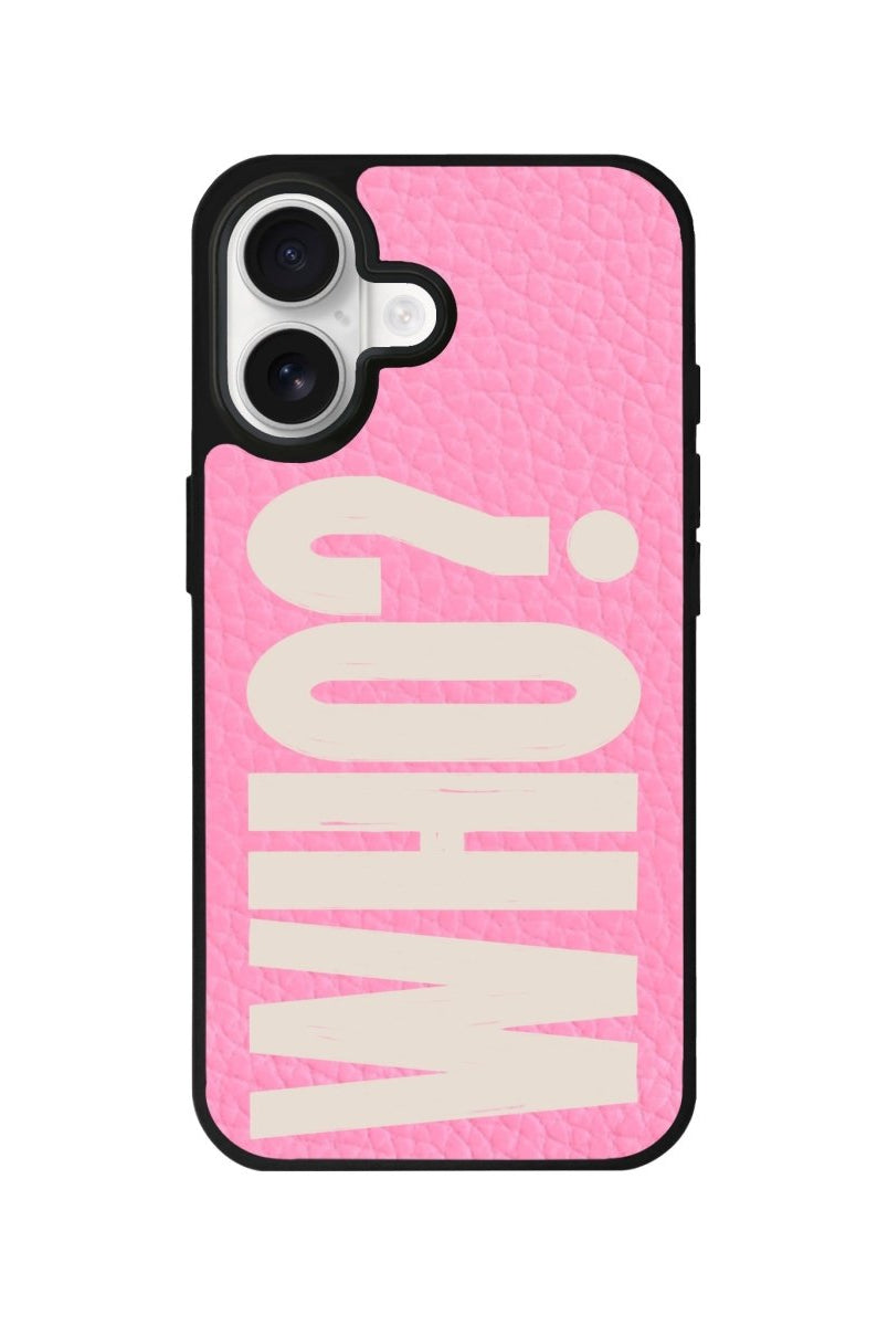 iPhone Who? Leather Deri Telefon Kılıfı Pembe - Sumthincs