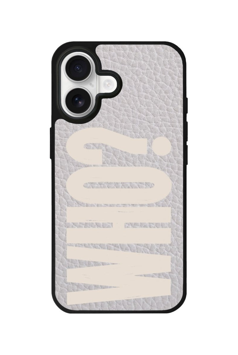 iPhone Who? Leather Deri Telefon Kılıfı Gri - Sumthincs