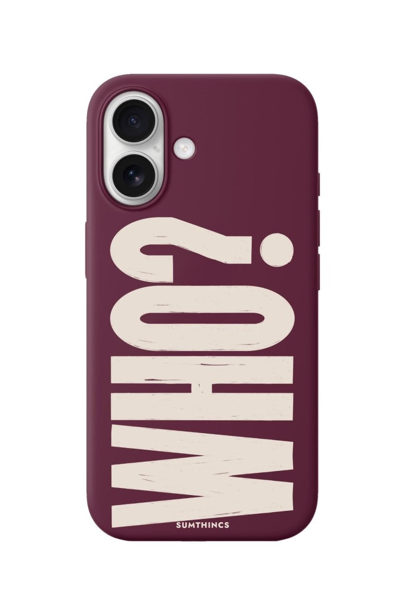 iPhone Who? Premium Telefon Kılıfı Bordo - Sumthincs