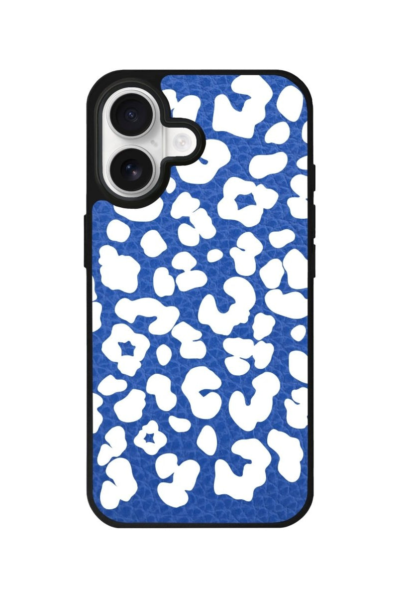iPhone Wild Cat Leather Deri Telefon Kılıfı Mavi - Sumthincs