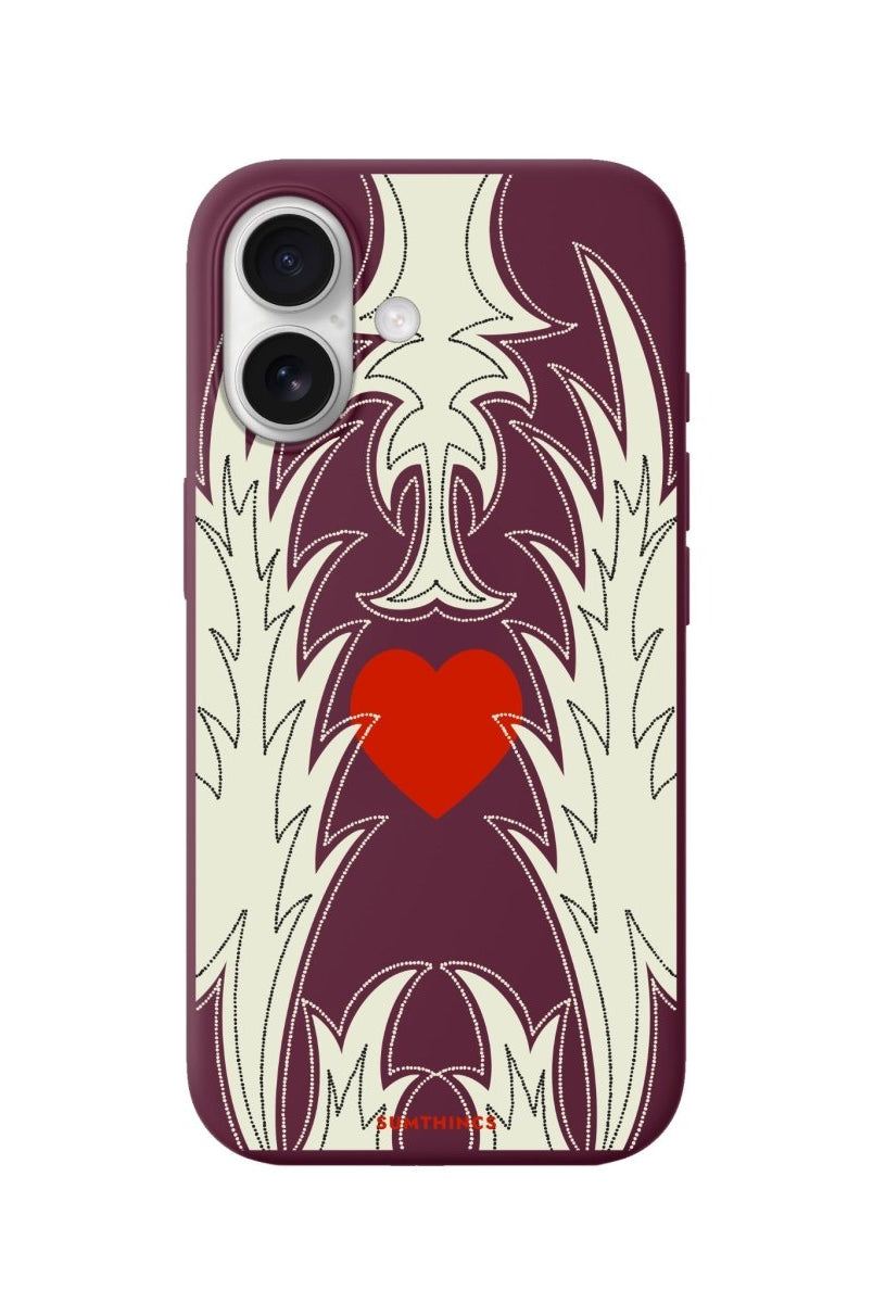iPhone Wildheart Premium Telefon Kılıfı Bordo - Sumthincs