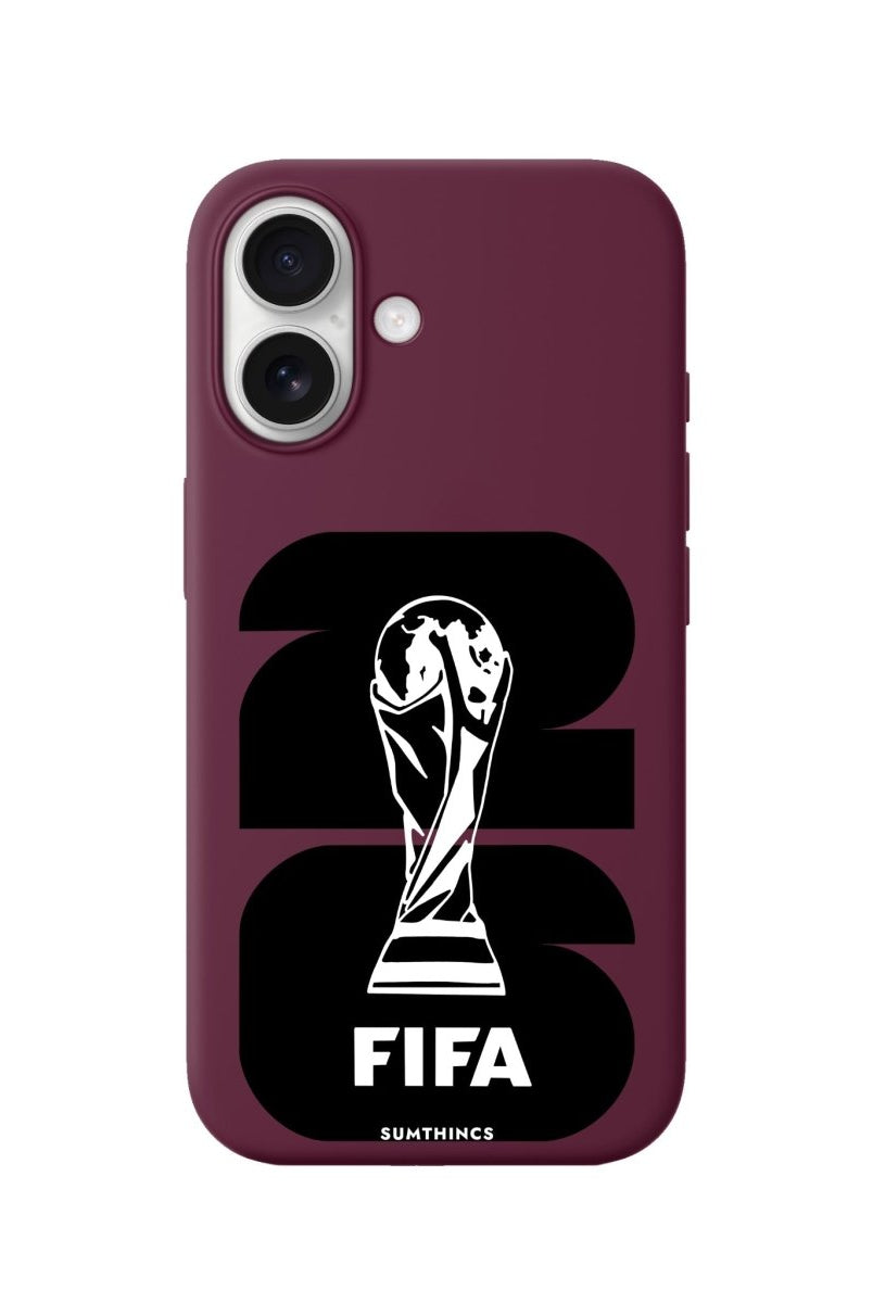 iPhone World Cup 26 Premium Telefon Kılıfı Bordo - Sumthincs
