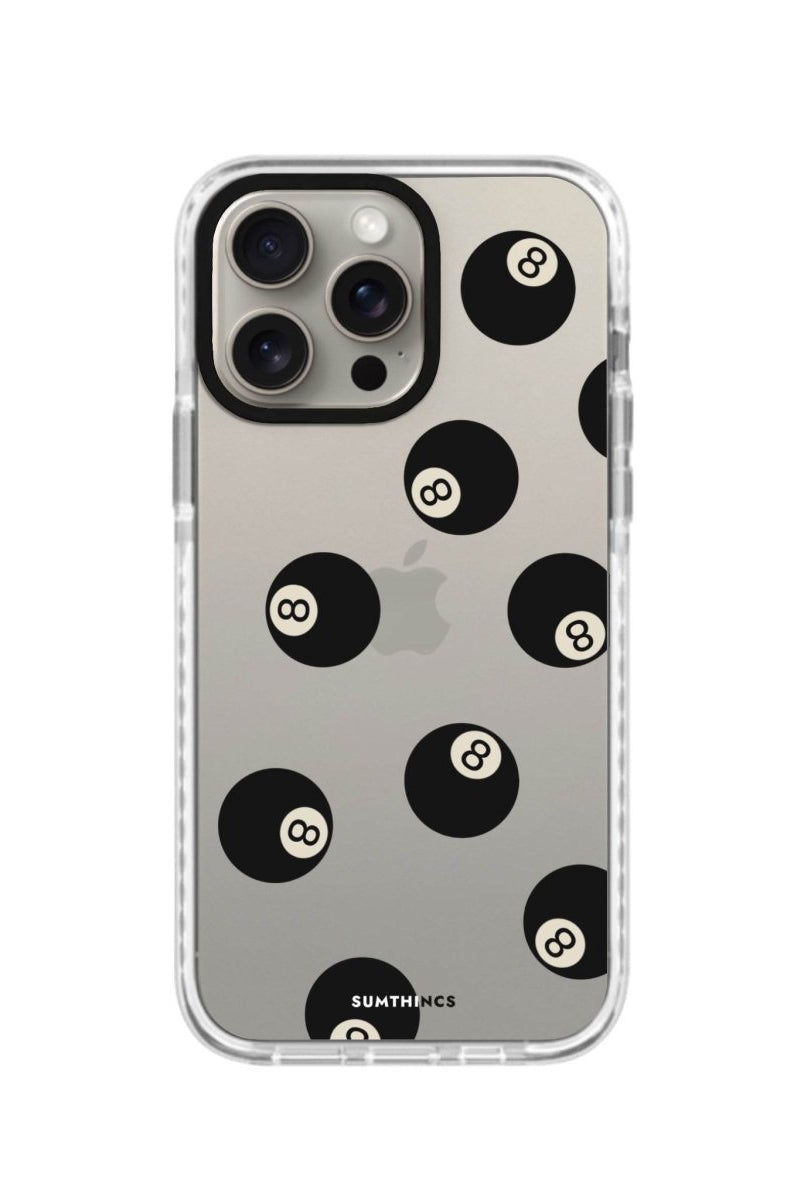 iPhone XR 8Ball Procase Şeffaf Telefon Kılıfı Beyaz Şeffaf - SUMTHINCS