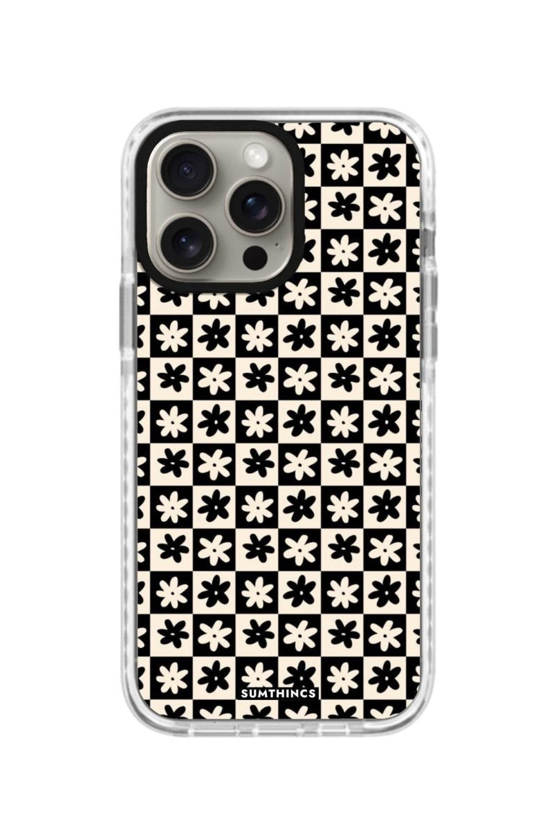 iPhone XR Check Flowers Procase Şeffaf Telefon Kılıfı Beyaz Şeffaf - SUMTHINCS