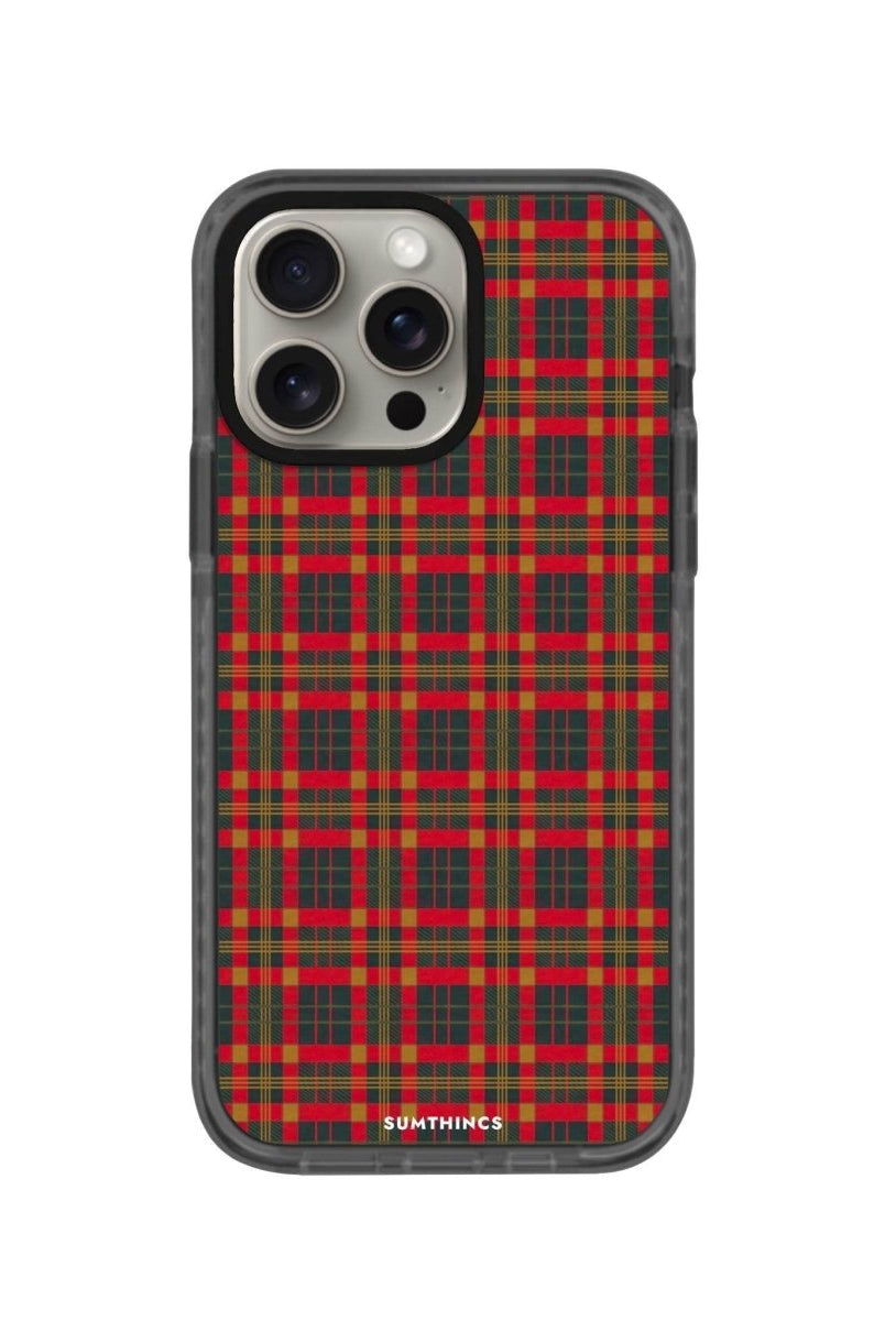 iPhone XR Christmas Plaid Procase Şeffaf Telefon Kılıfı Antrasit - SUMTHINCS