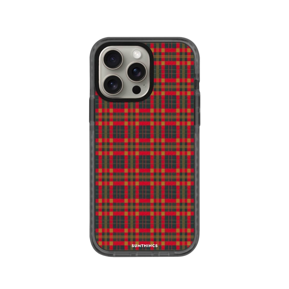 iPhone XR Christmas Plaid Procase Şeffaf Telefon Kılıfı Antrasit - SUMTHINCS