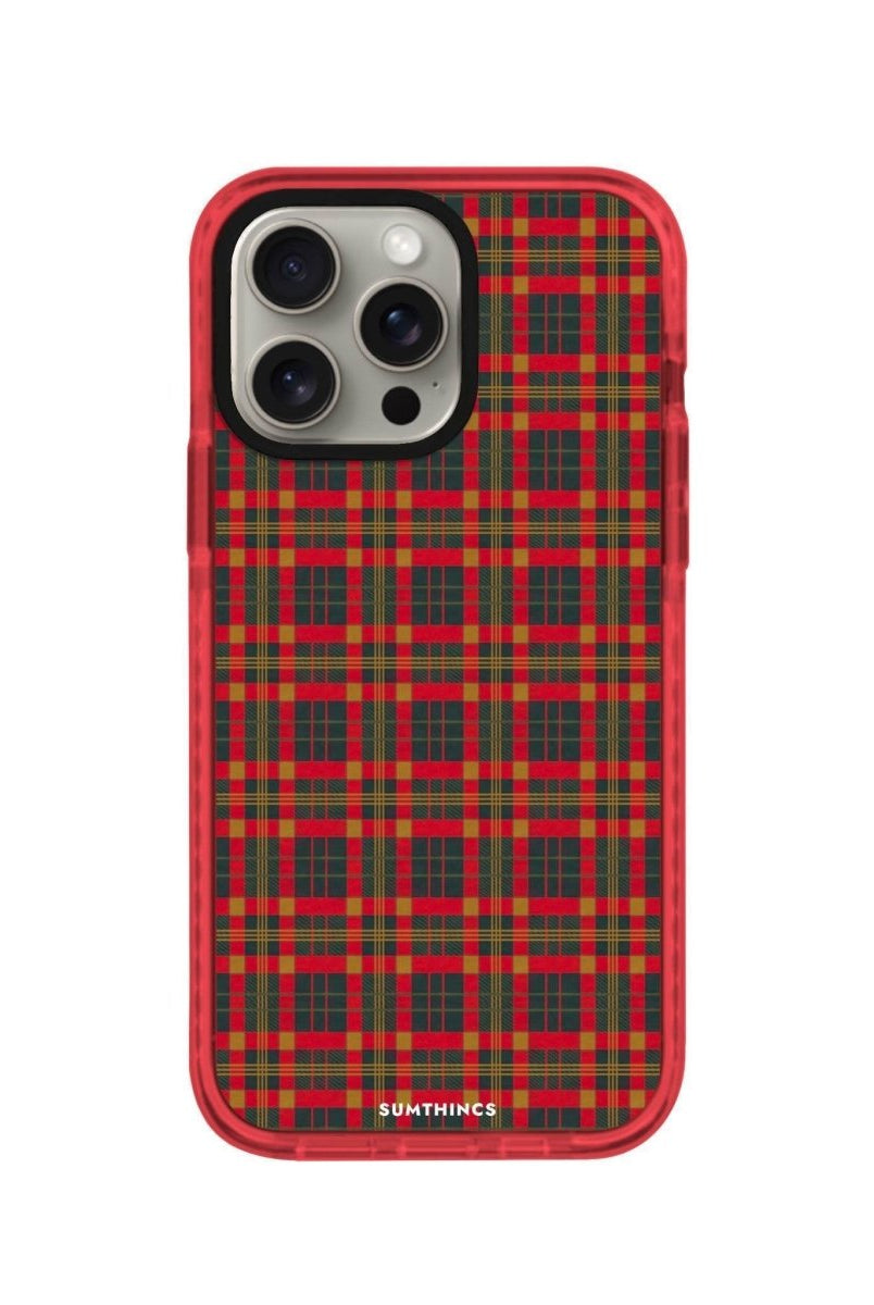 iPhone XR Christmas Plaid Procase Şeffaf Telefon Kılıfı Kırmızı - SUMTHINCS