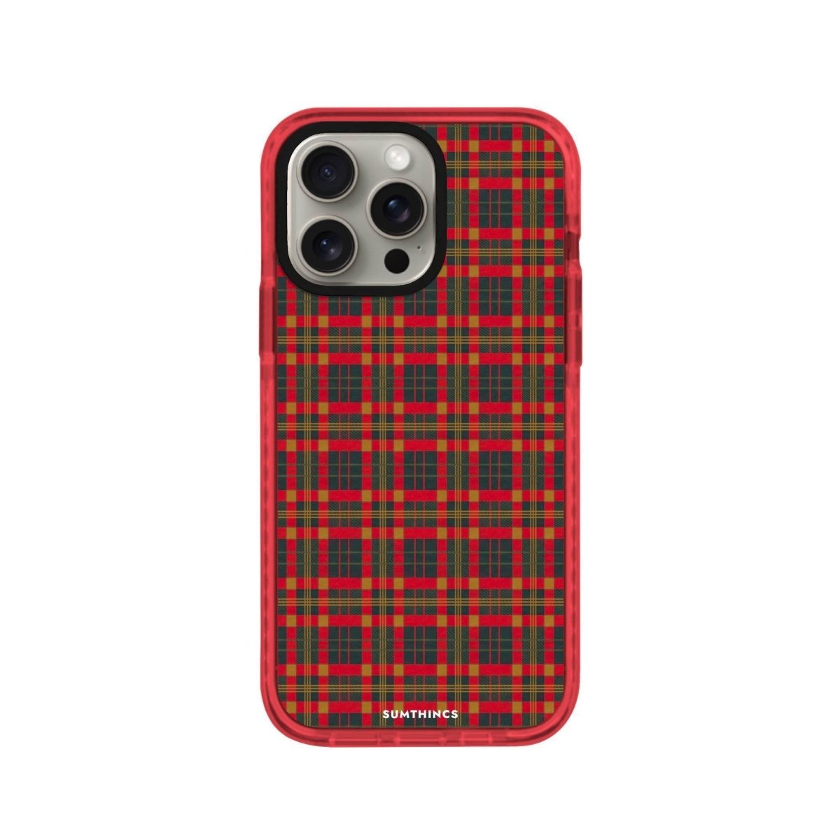 iPhone XR Christmas Plaid Procase Şeffaf Telefon Kılıfı Kırmızı - SUMTHINCS