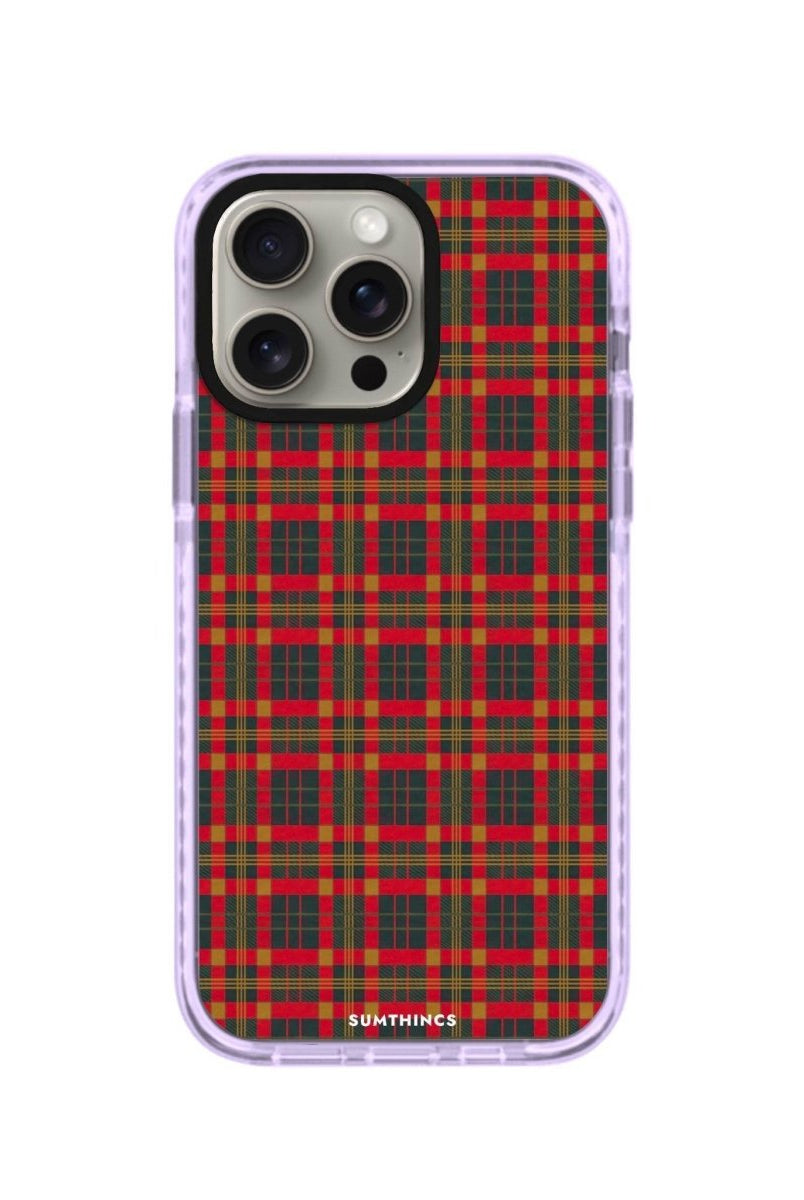 iPhone XR Christmas Plaid Procase Şeffaf Telefon Kılıfı Lila - SUMTHINCS