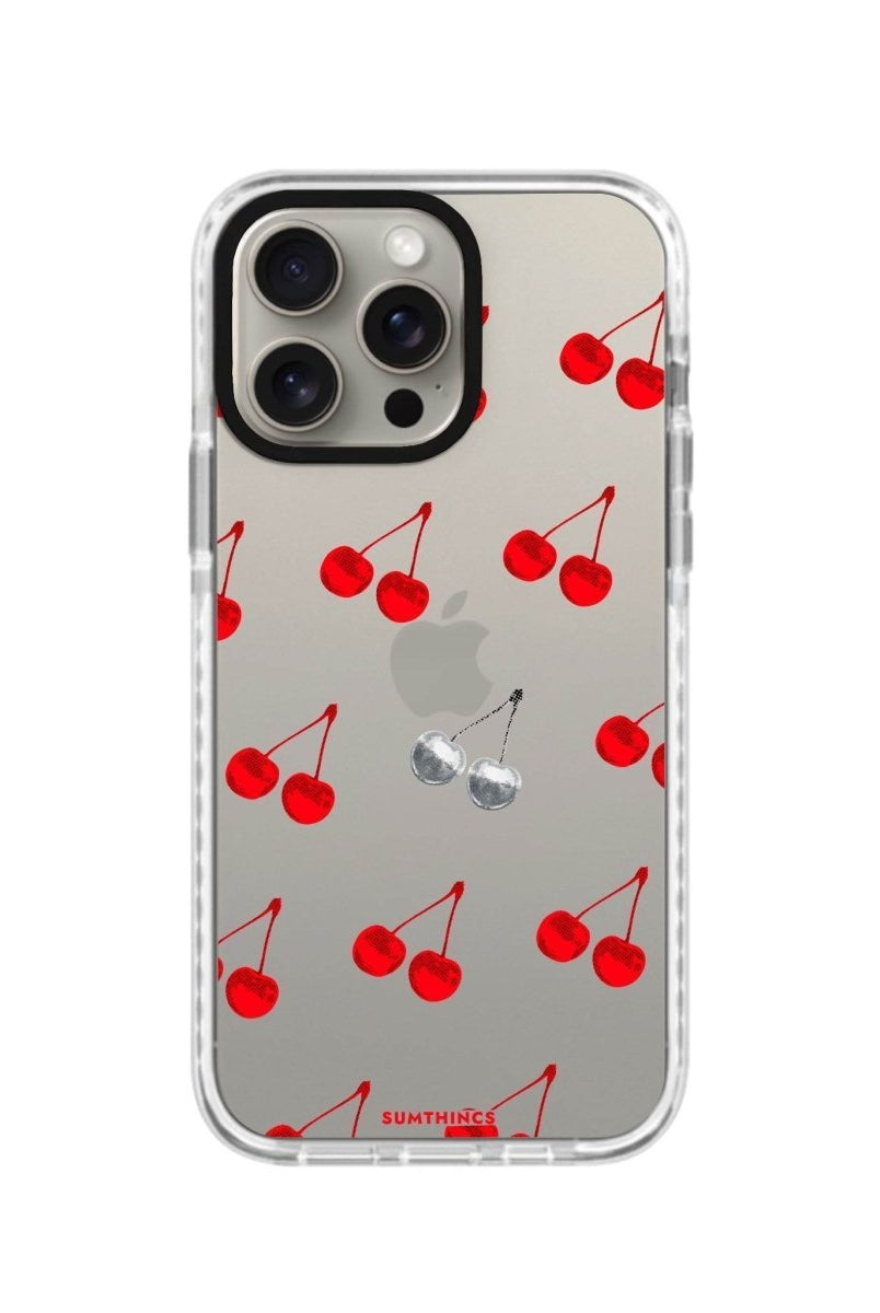 iPhone XR Disco Cherry Procase Şeffaf Telefon Kılıfı Beyaz Şeffaf - SUMTHINCS