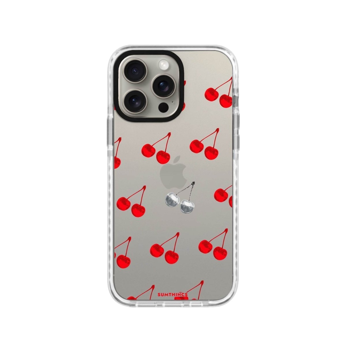 iPhone XR Disco Cherry Procase Şeffaf Telefon Kılıfı Beyaz Şeffaf - SUMTHINCS