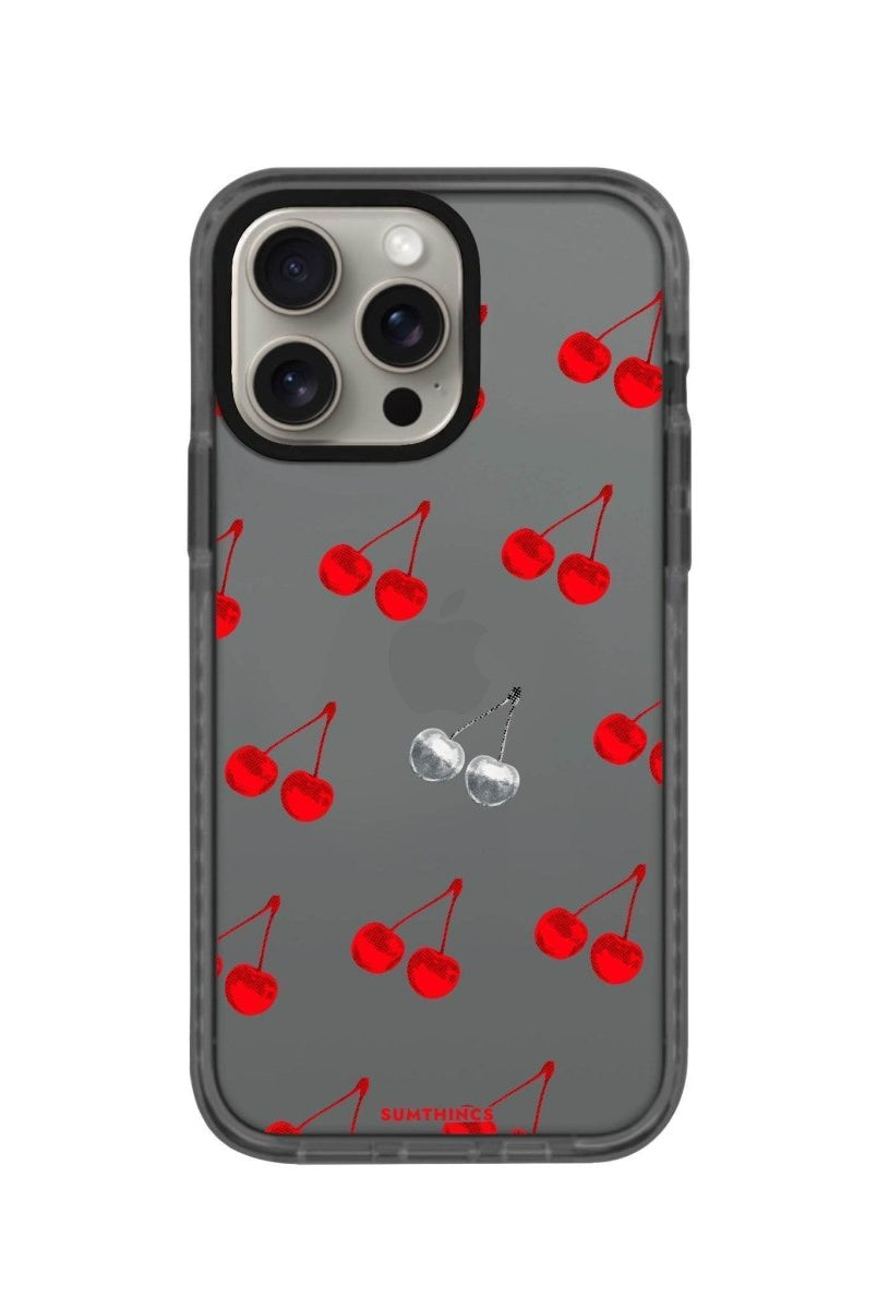 iPhone XR Disco Cherry Procase Şeffaf Telefon Kılıfı Antrasit - SUMTHINCS