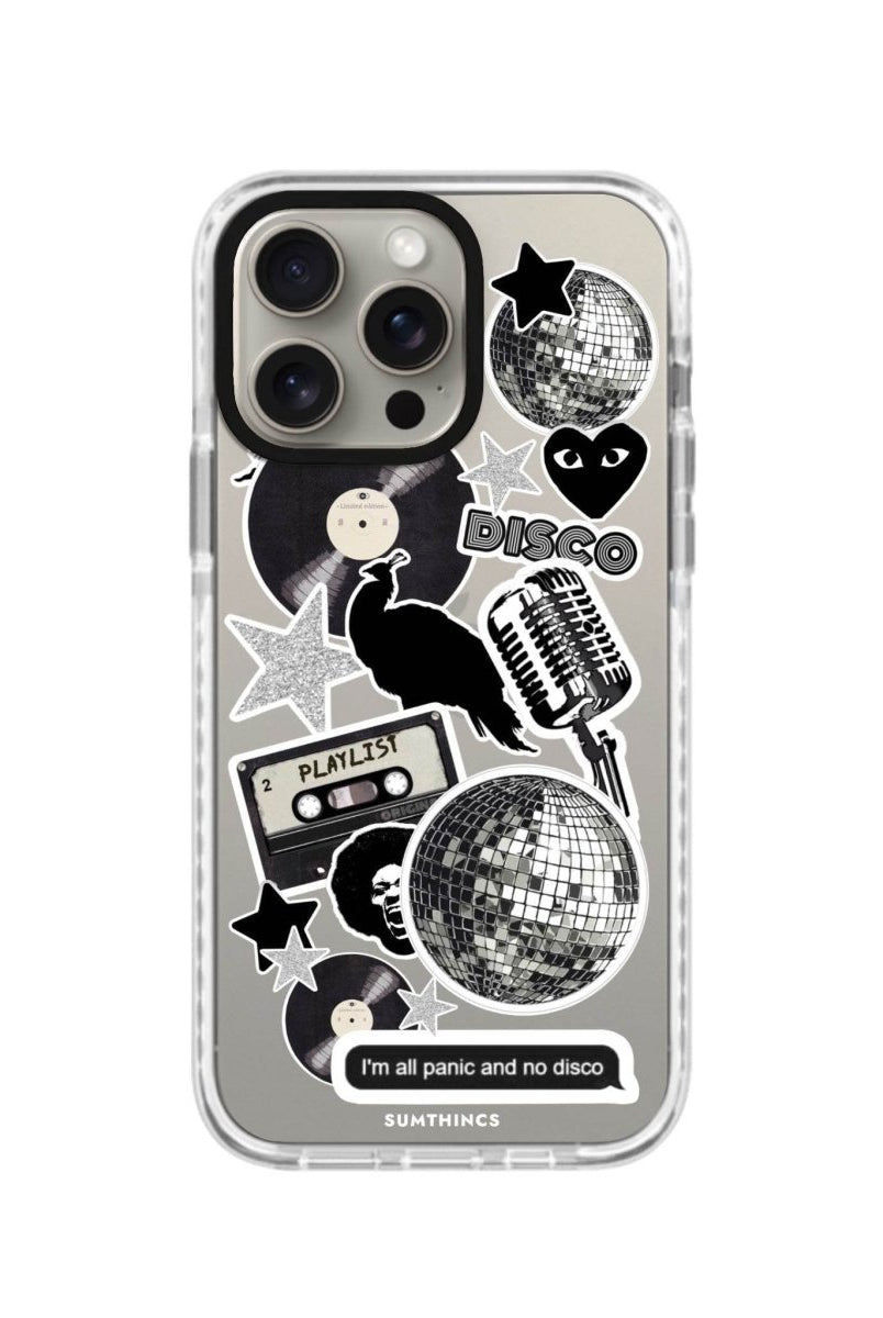 iPhone XR Disco Stickers Procase Şeffaf Telefon Kılıfı Beyaz Şeffaf - SUMTHINCS