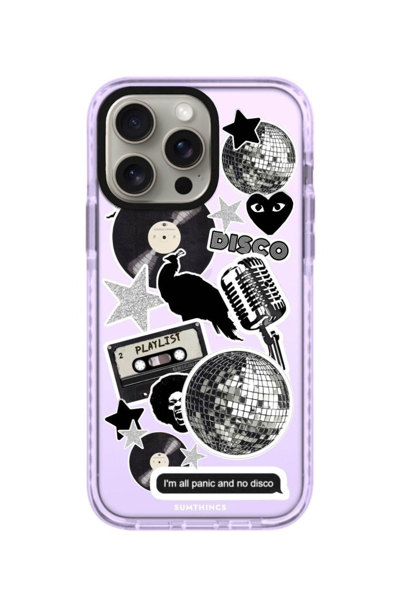 iPhone XR Disco Stickers Procase Şeffaf Telefon Kılıfı Lila - SUMTHINCS