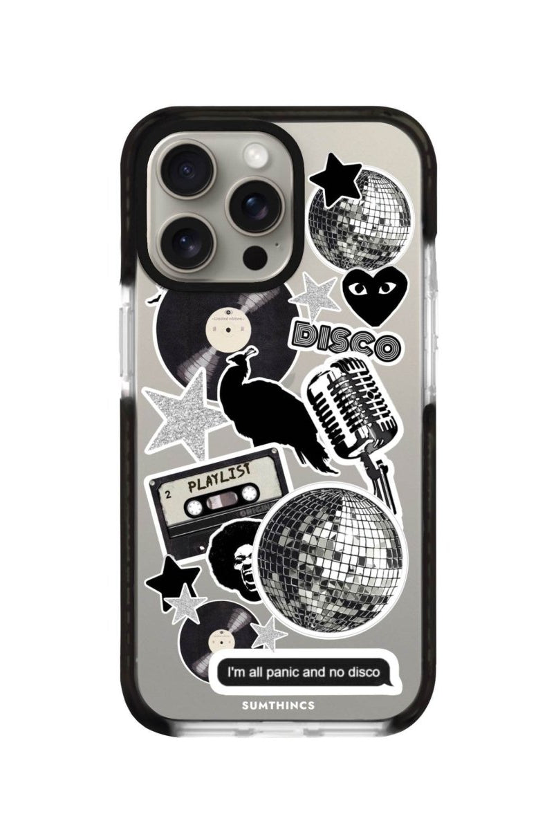 iPhone XR Disco Stickers Procase Şeffaf Telefon Kılıfı Siyah Şeffaf - SUMTHINCS