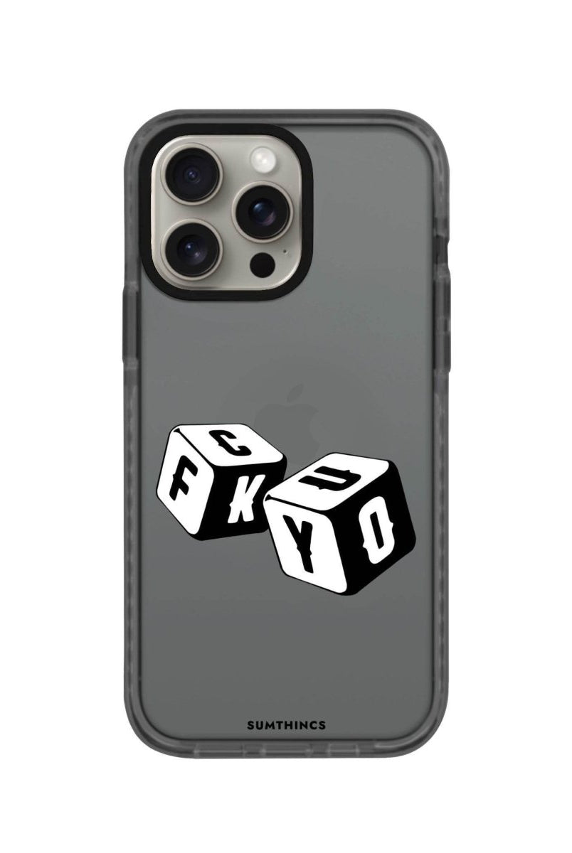 iPhone XR Fck You Procase Şeffaf Telefon Kılıfı Antrasit - SUMTHINCS