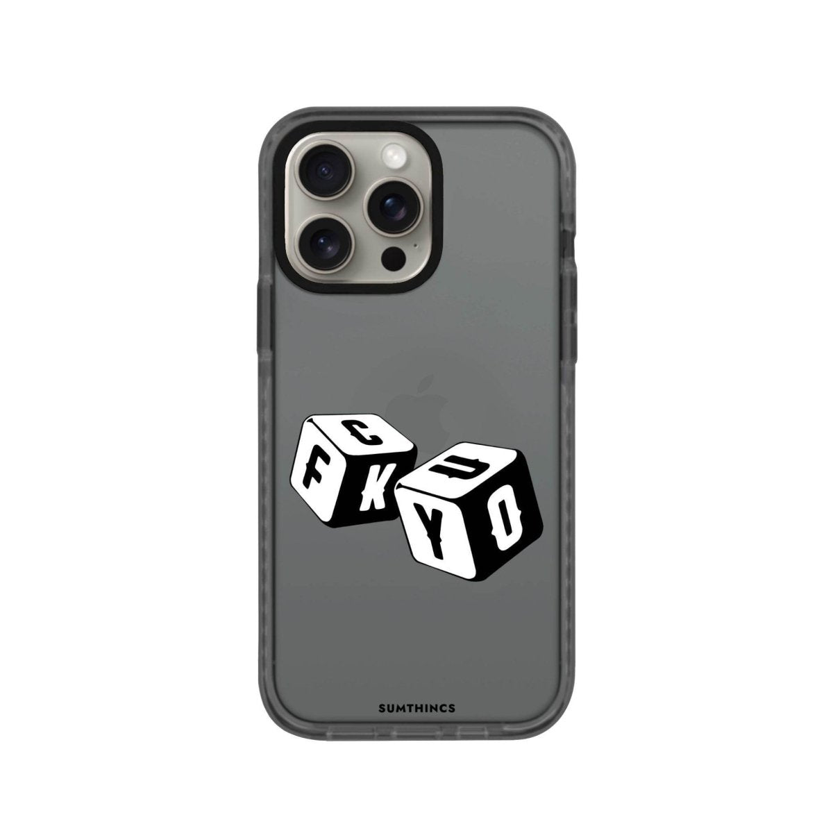 iPhone XR Fck You Procase Şeffaf Telefon Kılıfı Antrasit - SUMTHINCS