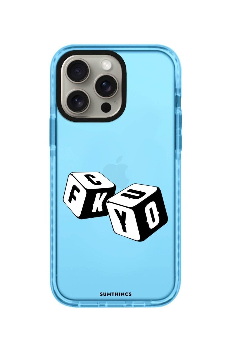 iPhone XR Fck You Procase Şeffaf Telefon Kılıfı Mavi - SUMTHINCS