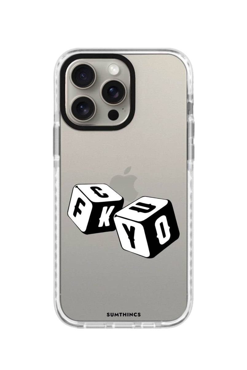 iPhone XR Fck You Procase Şeffaf Telefon Kılıfı Beyaz Şeffaf - SUMTHINCS