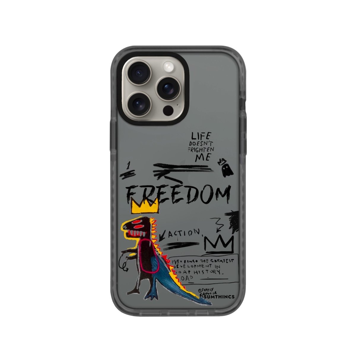 iPhone XR Freedom Procase Şeffaf Telefon Kılıfı Antrasit - SUMTHINCS