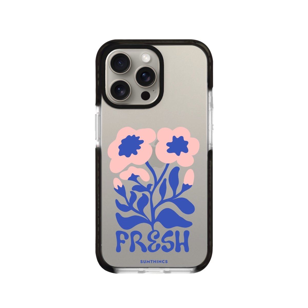 iPhone XR Fresh Flowers Procase Şeffaf Telefon Kılıfı Siyah Şeffaf - SUMTHINCS