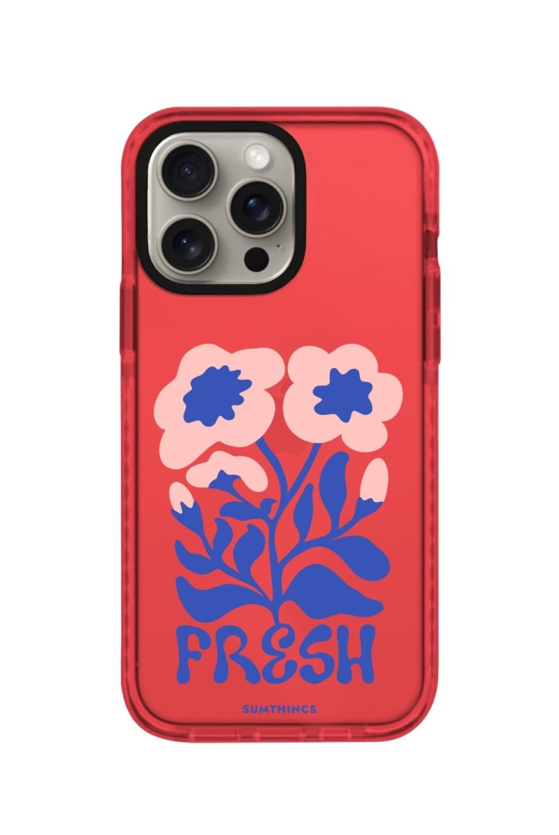iPhone XR Fresh Flowers Procase Şeffaf Telefon Kılıfı Kırmızı - SUMTHINCS