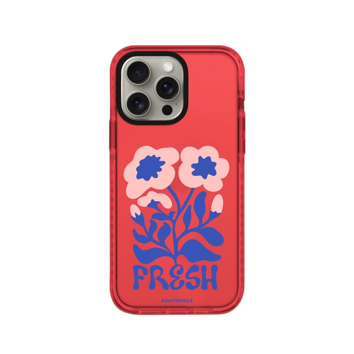 iPhone XR Fresh Flowers Procase Şeffaf Telefon Kılıfı Kırmızı - SUMTHINCS