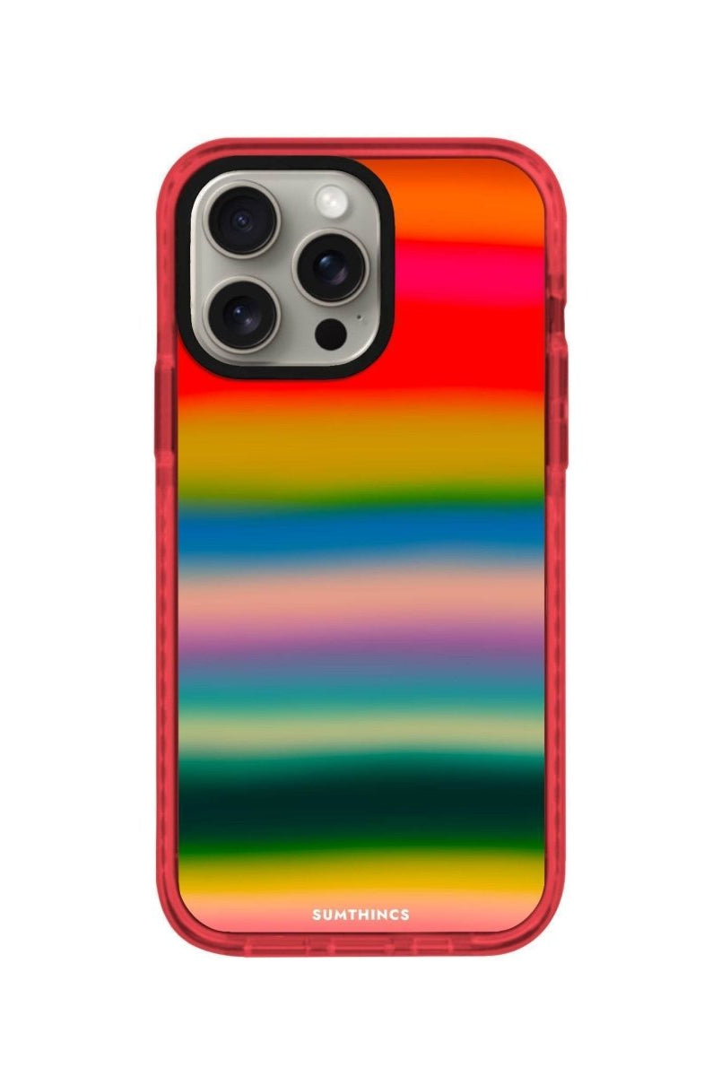 iPhone XR Gradient Glow Procase Şeffaf Telefon Kılıfı Kırmızı - SUMTHINCS