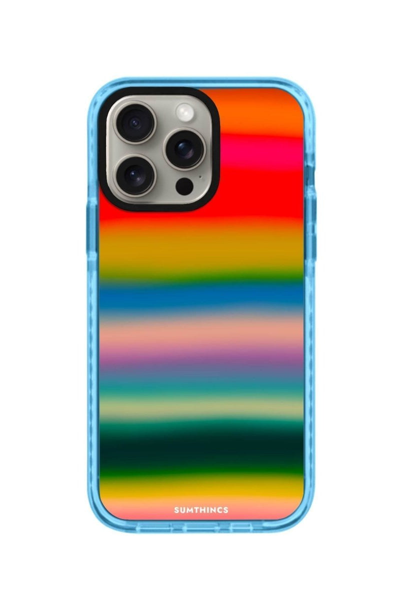 iPhone XR Gradient Glow Procase Şeffaf Telefon Kılıfı Mavi - SUMTHINCS
