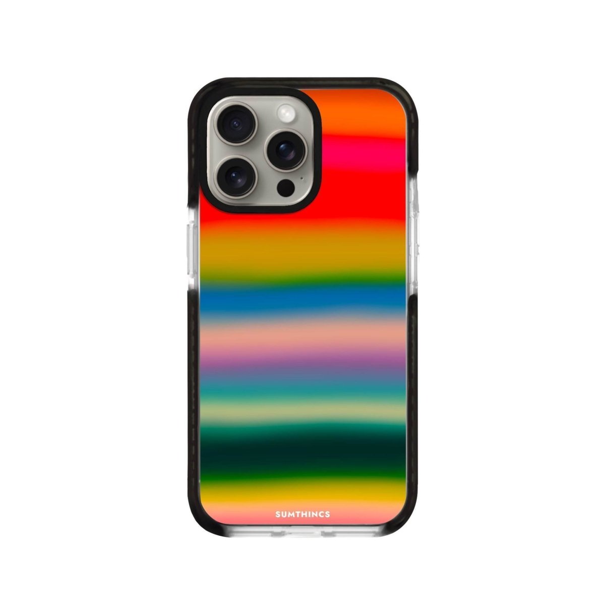 iPhone XR Gradient Glow Procase Şeffaf Telefon Kılıfı Siyah Şeffaf - SUMTHINCS