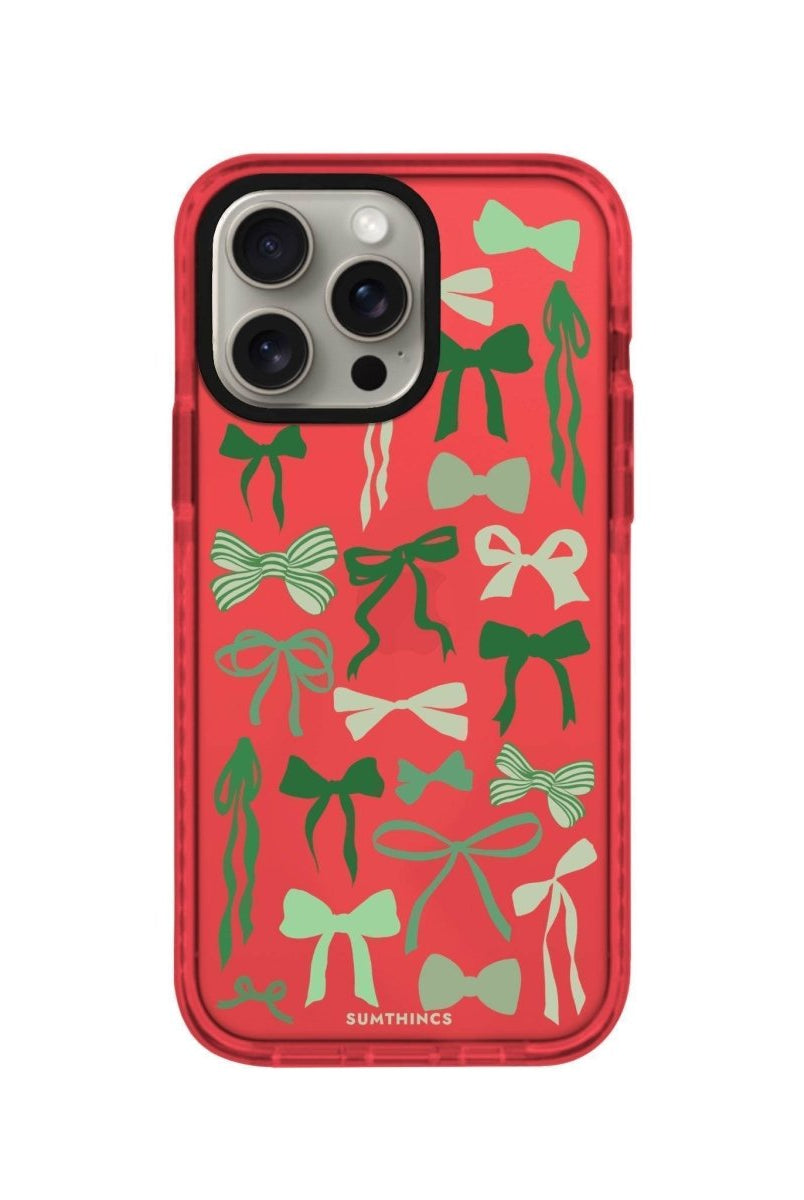 iPhone XR Green Garland Procase Şeffaf Telefon Kılıfı Kırmızı - SUMTHINCS