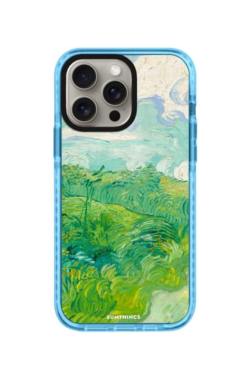 iPhone XR Green Wheat Fields Procase Şeffaf Telefon Kılıfı Mavi - SUMTHINCS