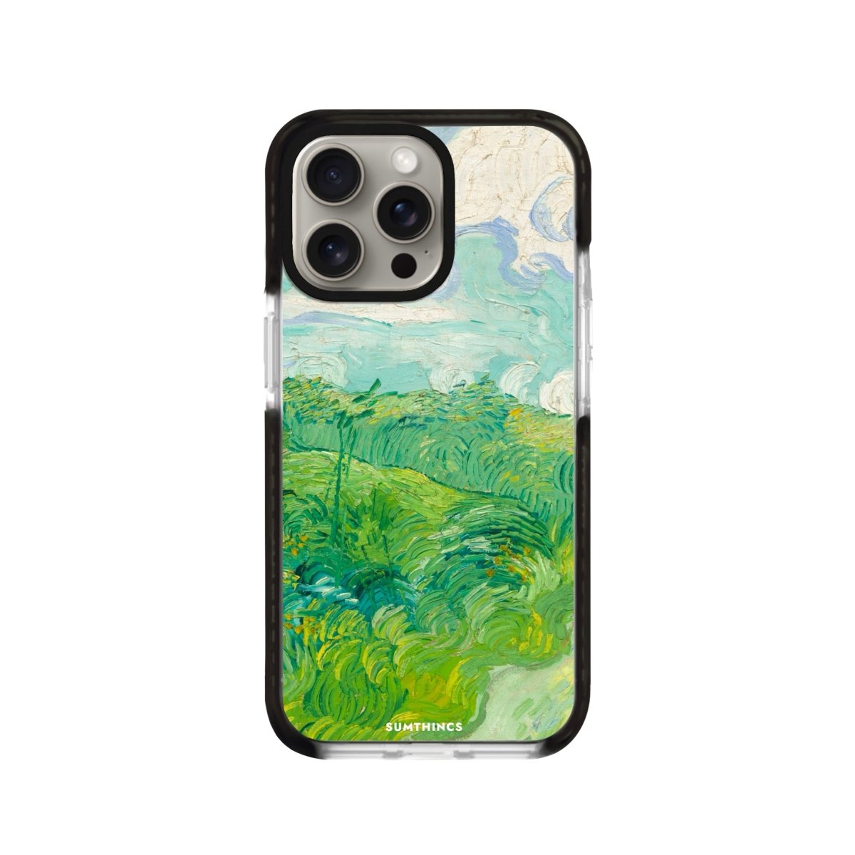 iPhone XR Green Wheat Fields Procase Şeffaf Telefon Kılıfı Siyah Şeffaf - SUMTHINCS