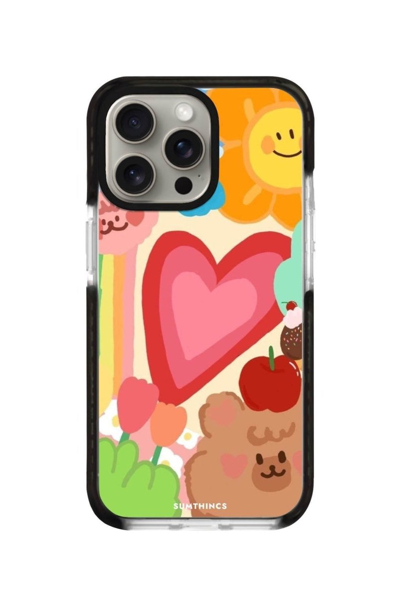 iPhone XR Happy Day Procase Şeffaf Telefon Kılıfı Siyah Şeffaf - SUMTHINCS