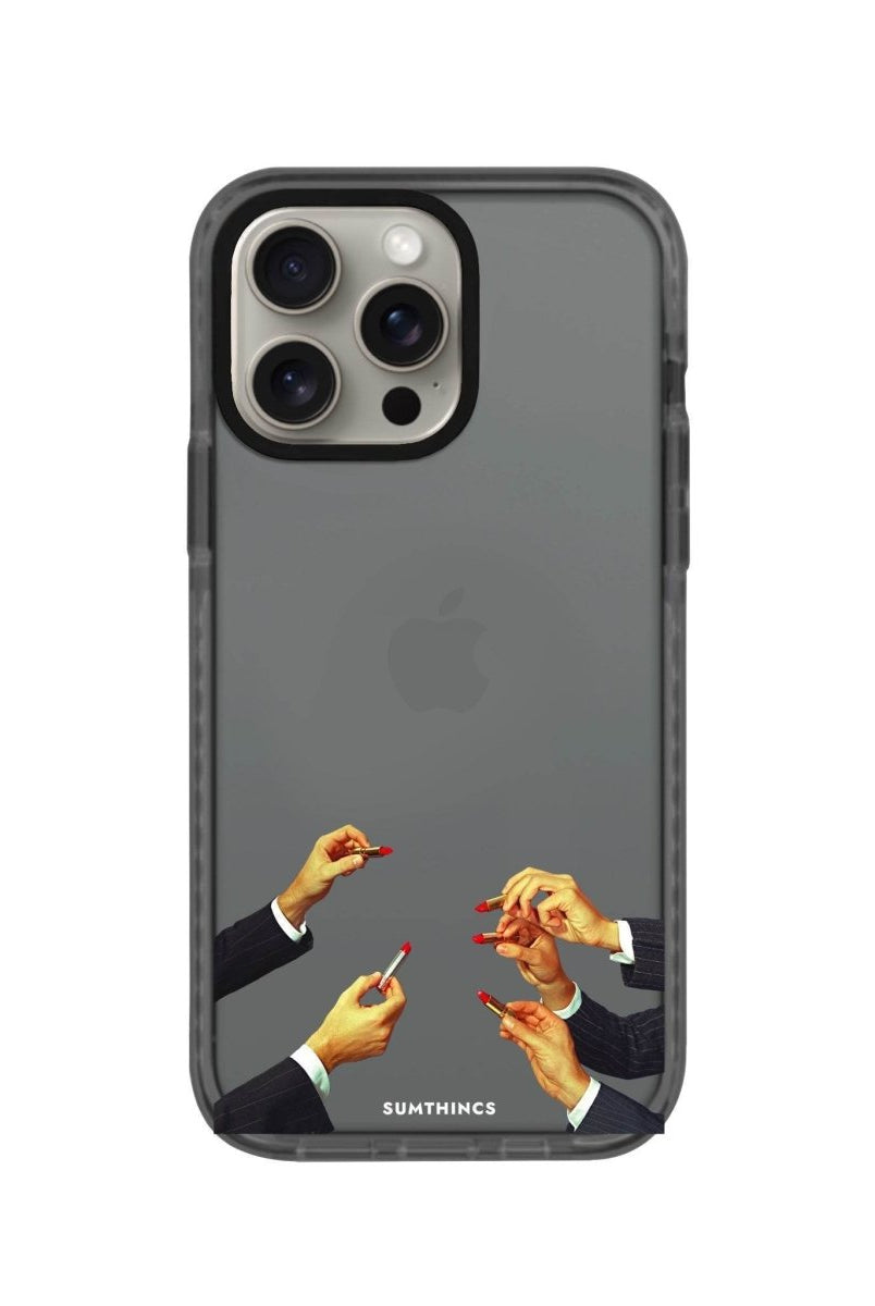 iPhone XR Lipstick Procase Şeffaf Telefon Kılıfı Siyah Şeffaf - SUMTHINCS